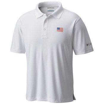 Columbia PFG Fish Series, Polo Blancos Para Hombre | 675038-QWT